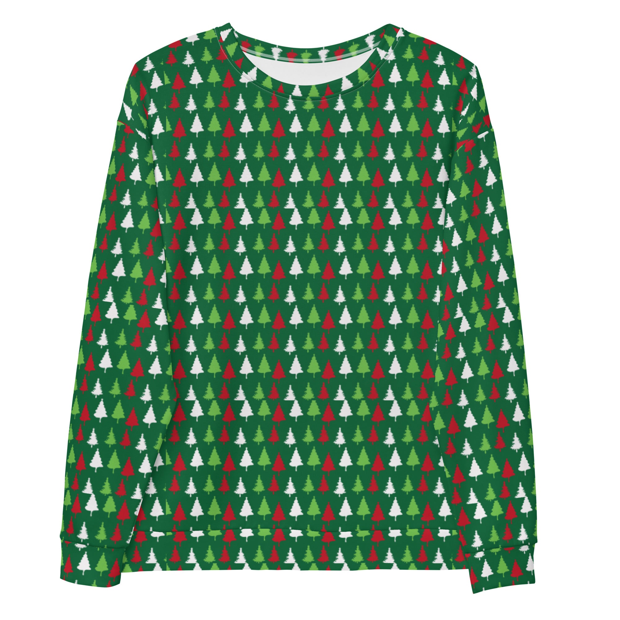 Tiny Christmas Tree Print Sweatshirt